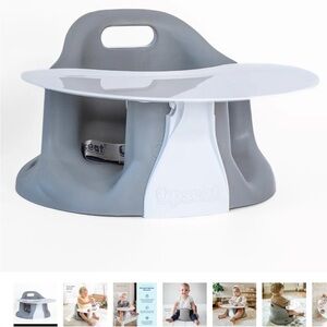 Gray Baby Floor Seat with Tray